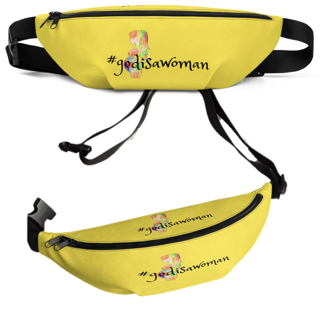 stylish-fanny-pack-women-girls-godisawoman-yellow-travel-vacation-pouch-wickedyo2